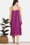 Zivame Primrose Woven Mid Length Nightdress - Dark Purple — thumbnail 4